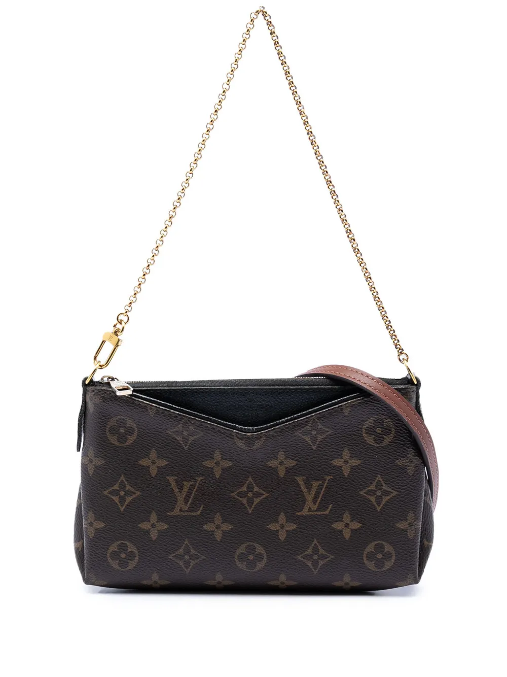 Louis Vuitton Pre-Owned 2016 Monogram Pallas Clutch satchel - Braun