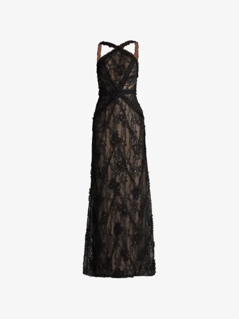Tadashi Shoji Kaiti ruffled lace gown