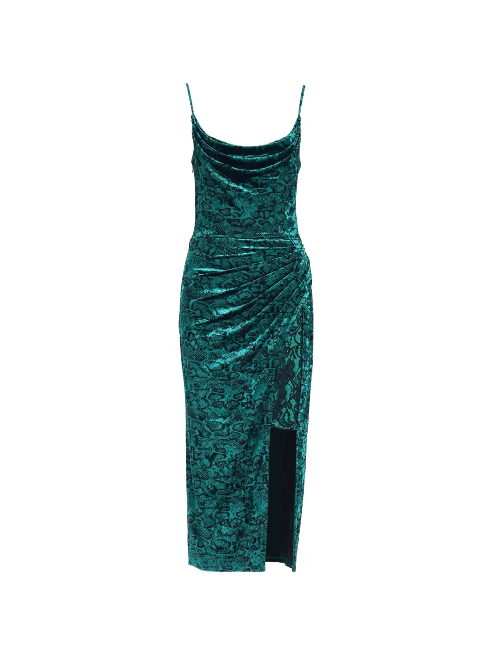 Tadashi Shoji Juneau snakeskin-pattern midi dress - Verde