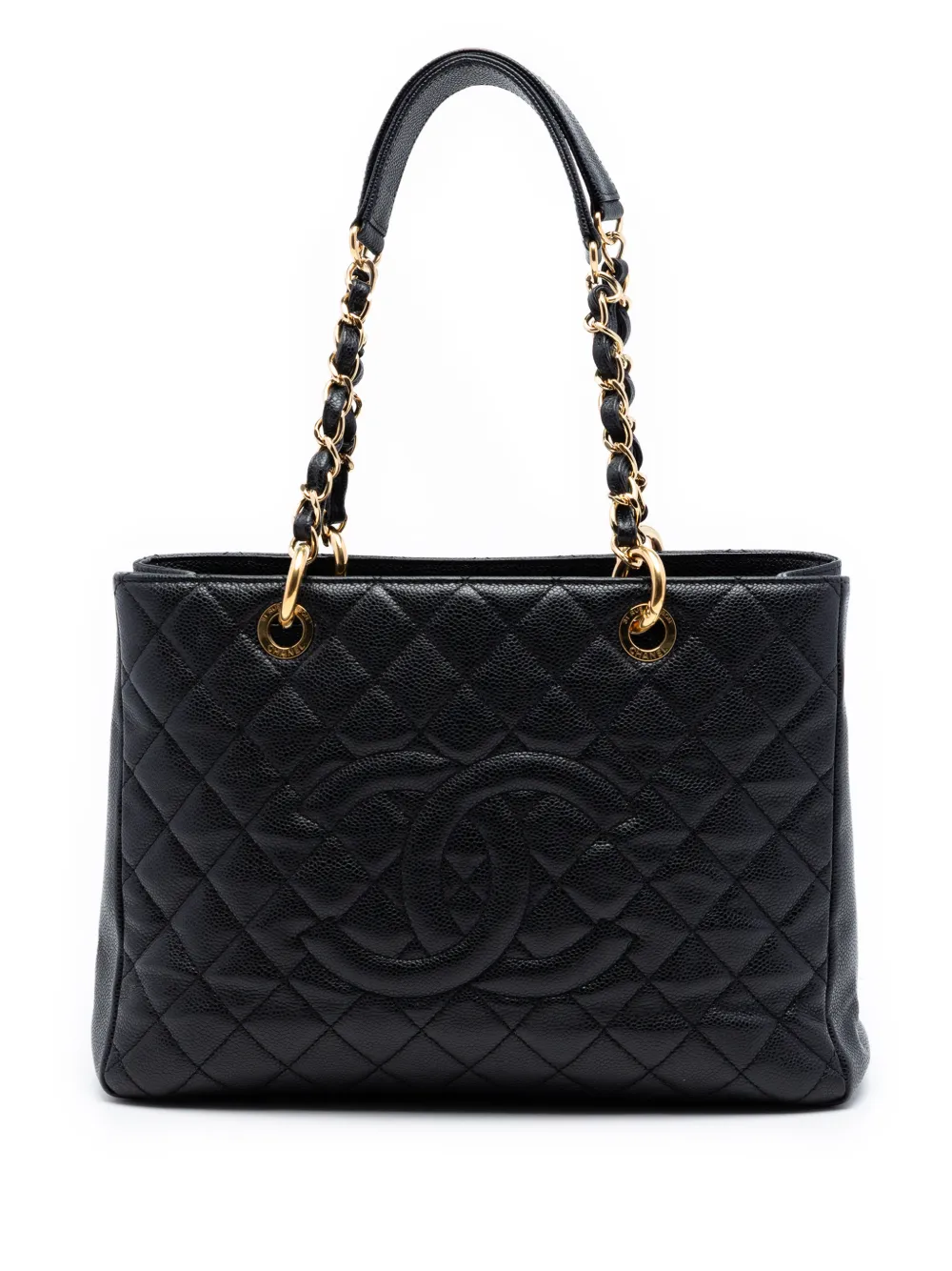 CHANEL Pre-Owned 2012-2013 Caviar Grand Shopping tote bag - Black