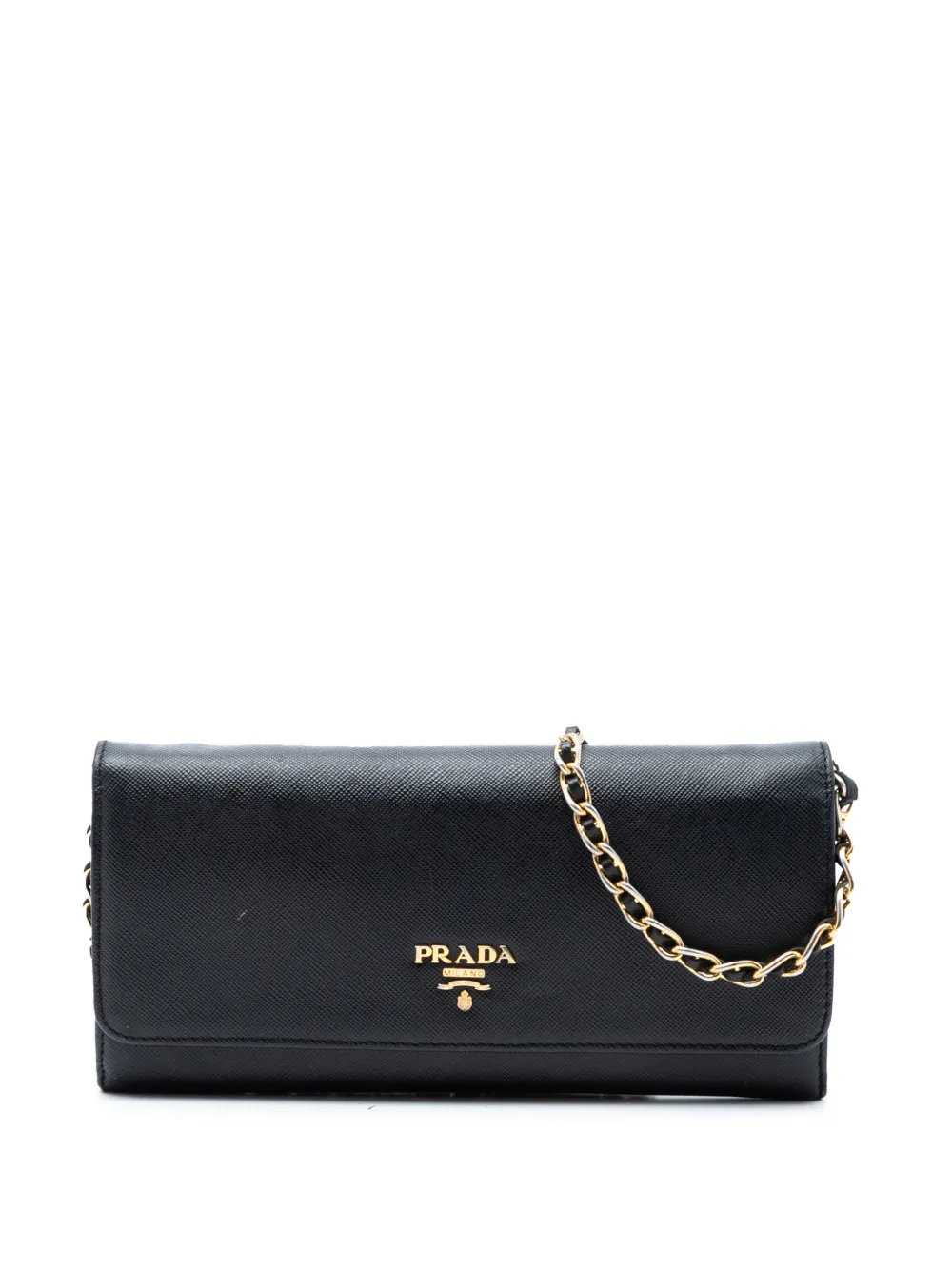 Prada Pre-Owned 2010-2025 Saffiano Wallet On Chain crossbody bag - Nero