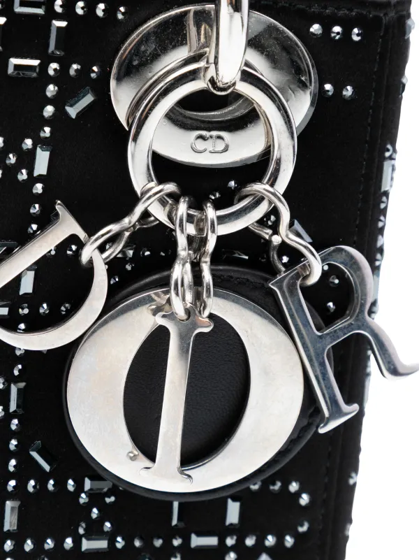 Christian Dior Pre-Owned 2018 ミニ サテン カナージュ ストラス