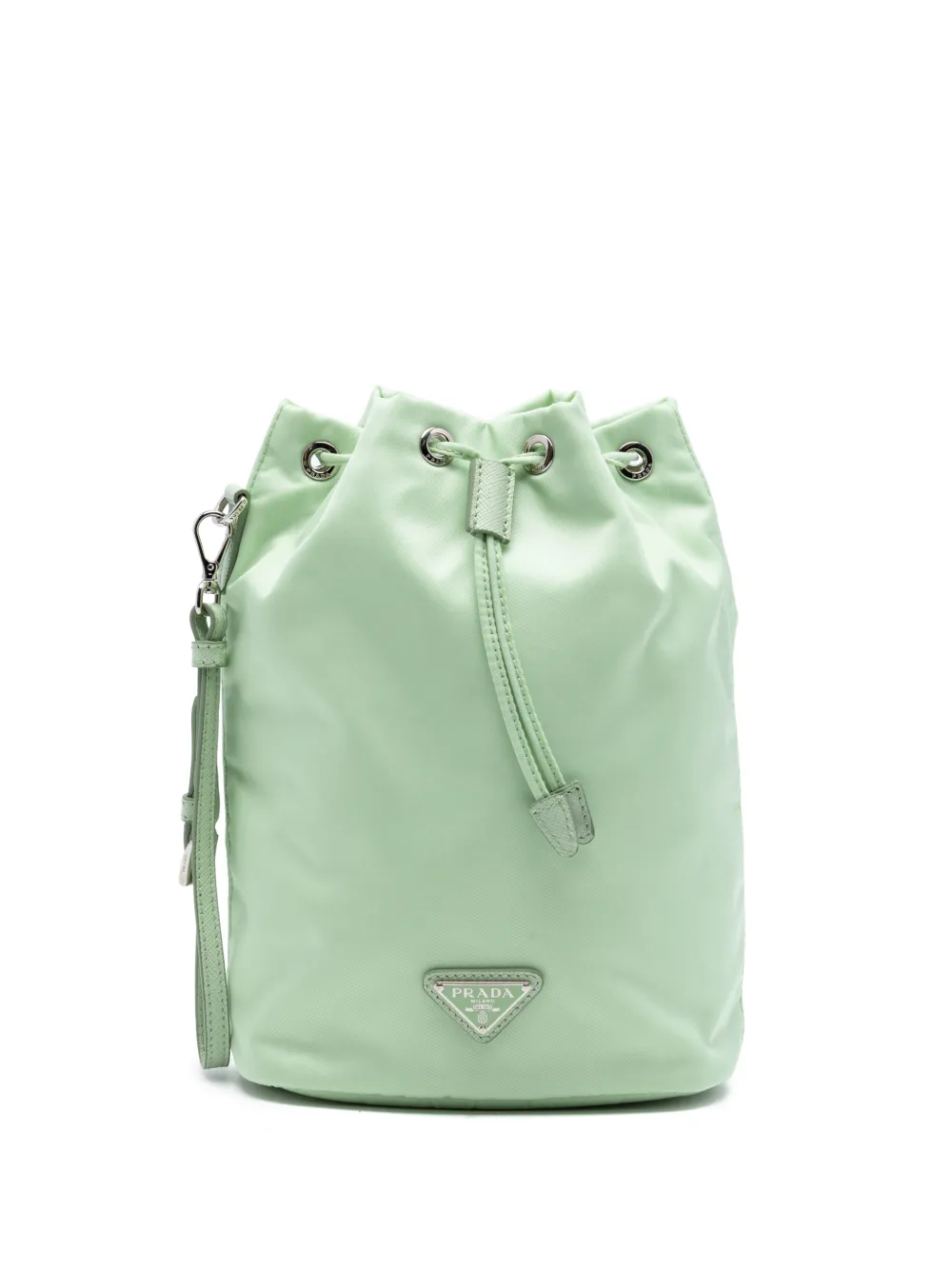 Prada Pre-Owned 2013-2025 Re Nylon Clutch mit Kordelzug - Grün