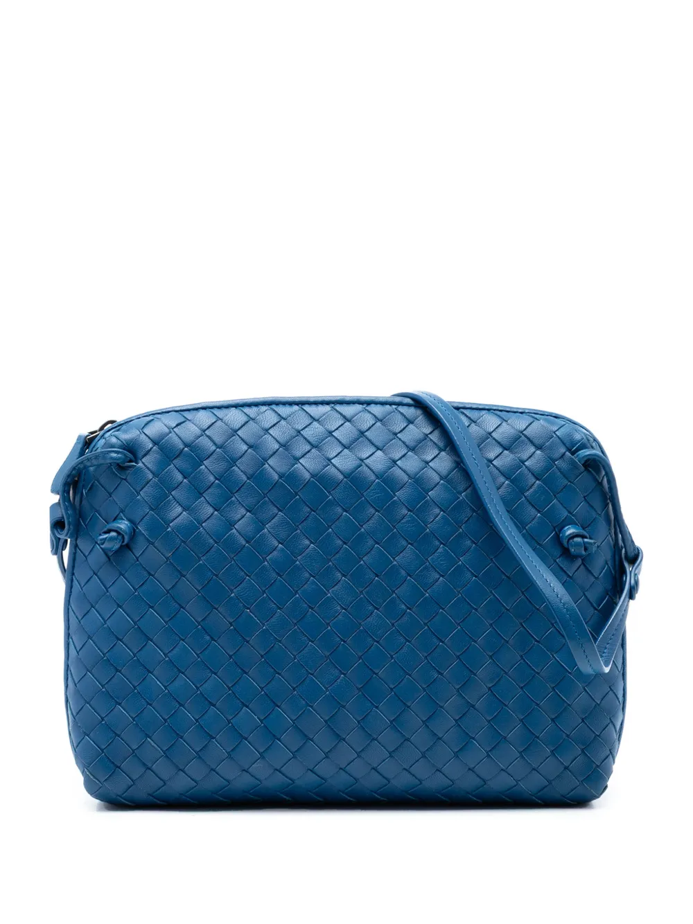 Bottega Veneta Pre-Owned 2012-2026 Nappa Intrecciato Nodini crossbody bag - Blue