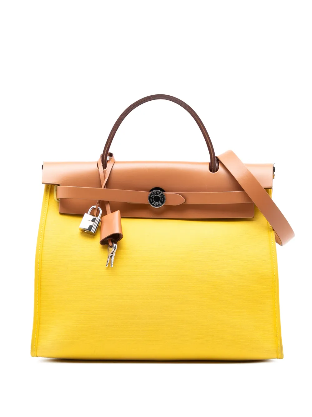 Hermès Pre-Owned 2019 Toile Herbag Zip 31 satchel - Braun