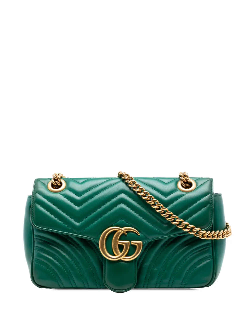 Gucci Pre-Owned 2016-2026 Medium GG Marmont Matelasse Leather shoulder bag - Grün