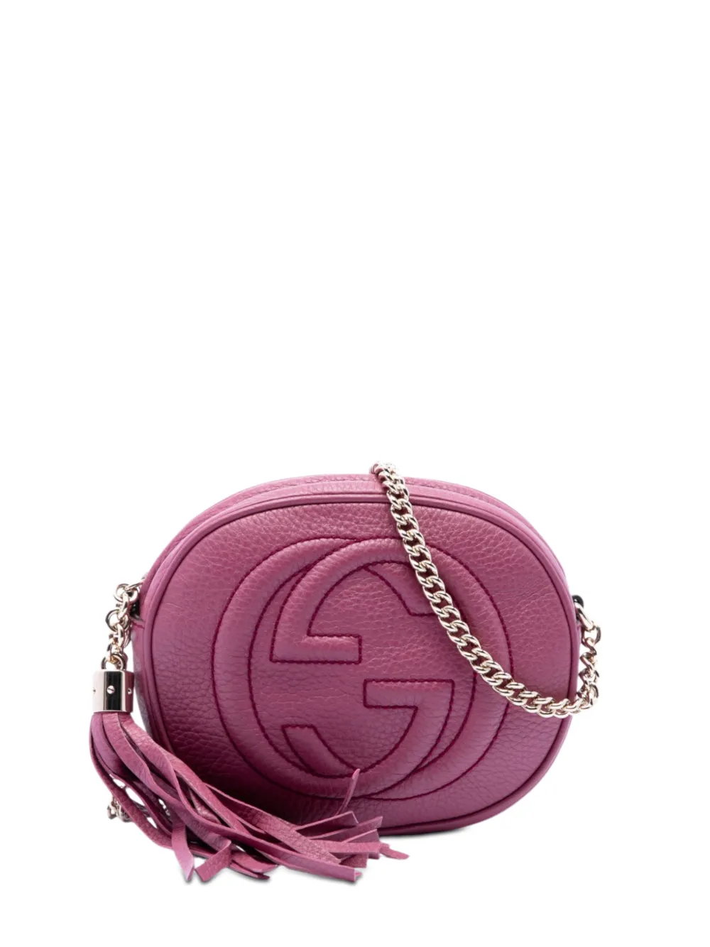Gucci Pre-Owned 2016-2026 Mini Pebbled Calfskin Soho Chain crossbody bag - Rosa