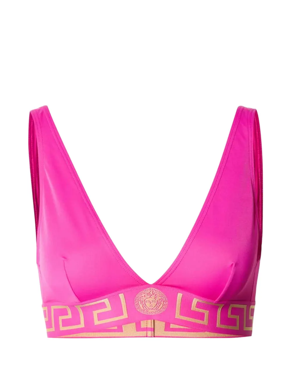 Versace Greca-border bikini top - Rosa