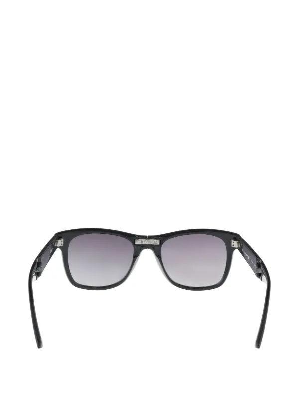 Lacoste ブラック サングラス Lacoste Foldable rectangle-frame Sunglasses | Black | FARFETCH