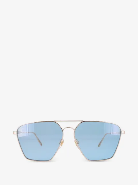 MCM double-bridge geometric-frame sunglasses