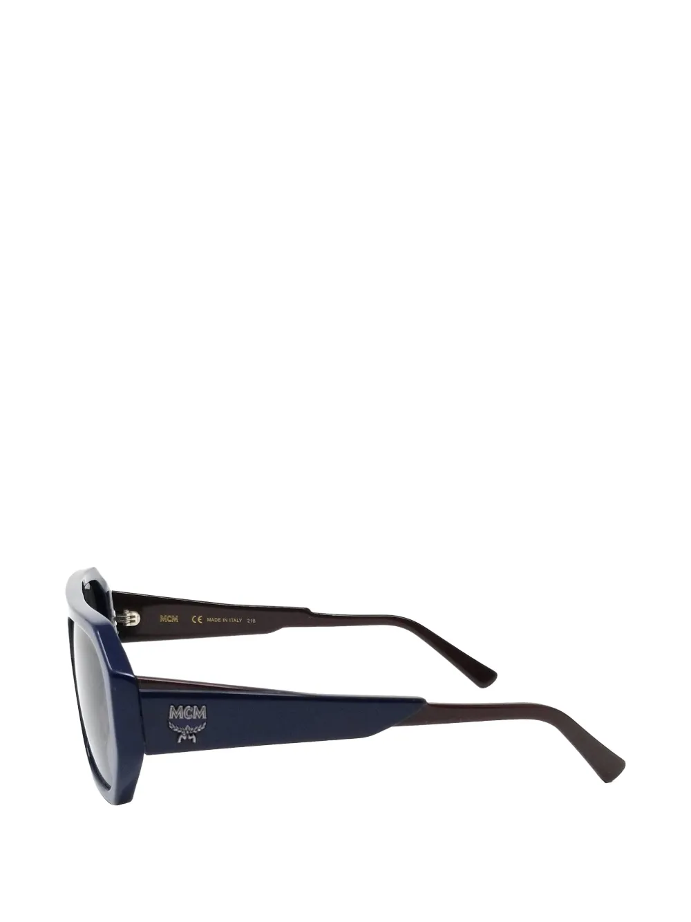 MCM Zonnebril met piloten montuur en logoplakkaat Blauw