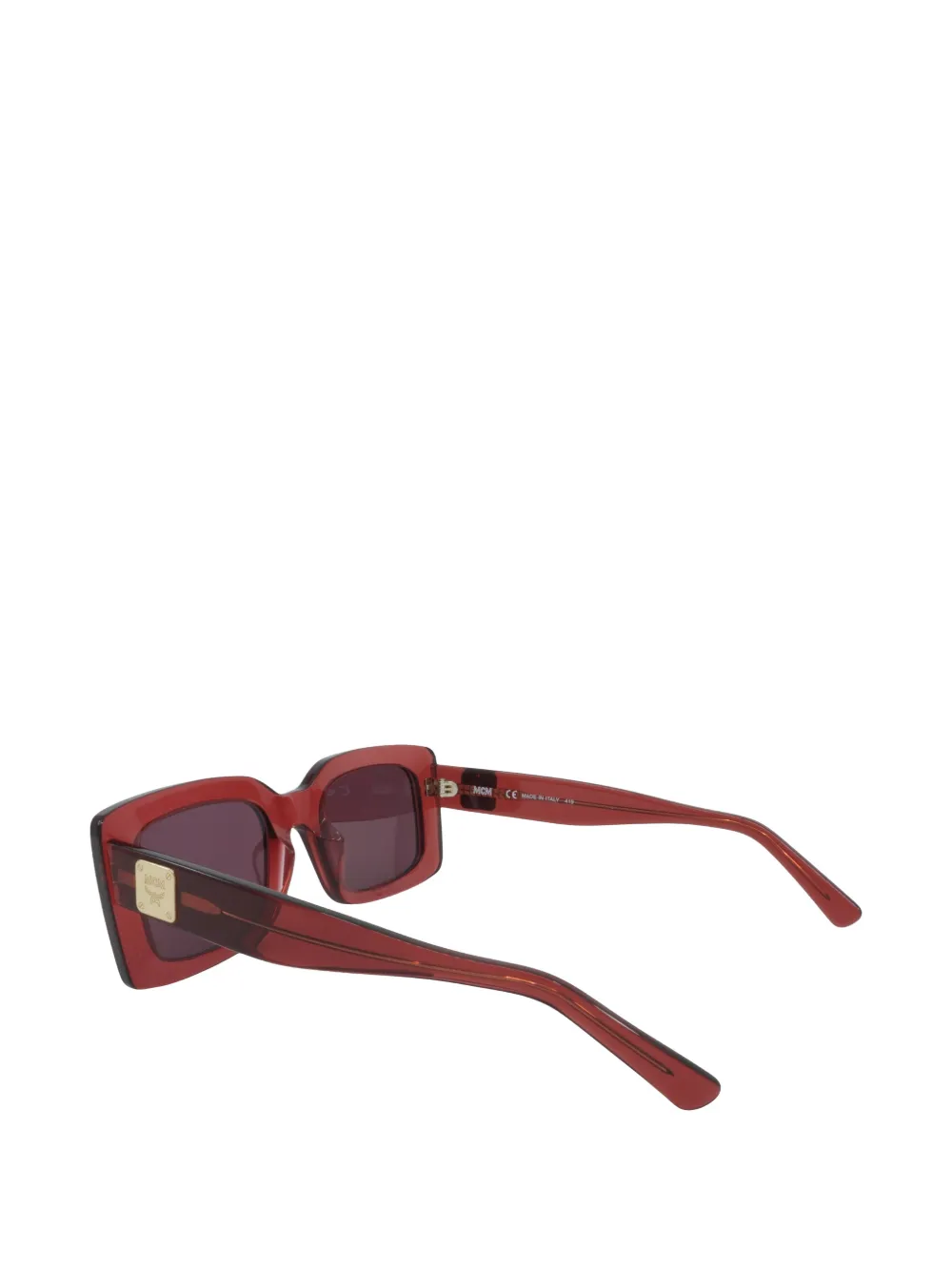 MCM Zonnebril met rechthoekig montuur Rood