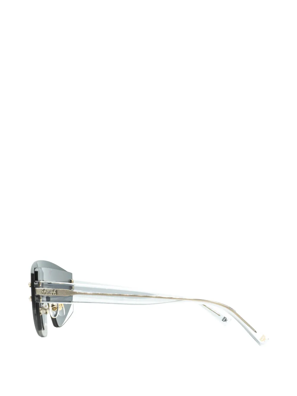 MCM Shield zonnebril verfraaid met studs Grijs