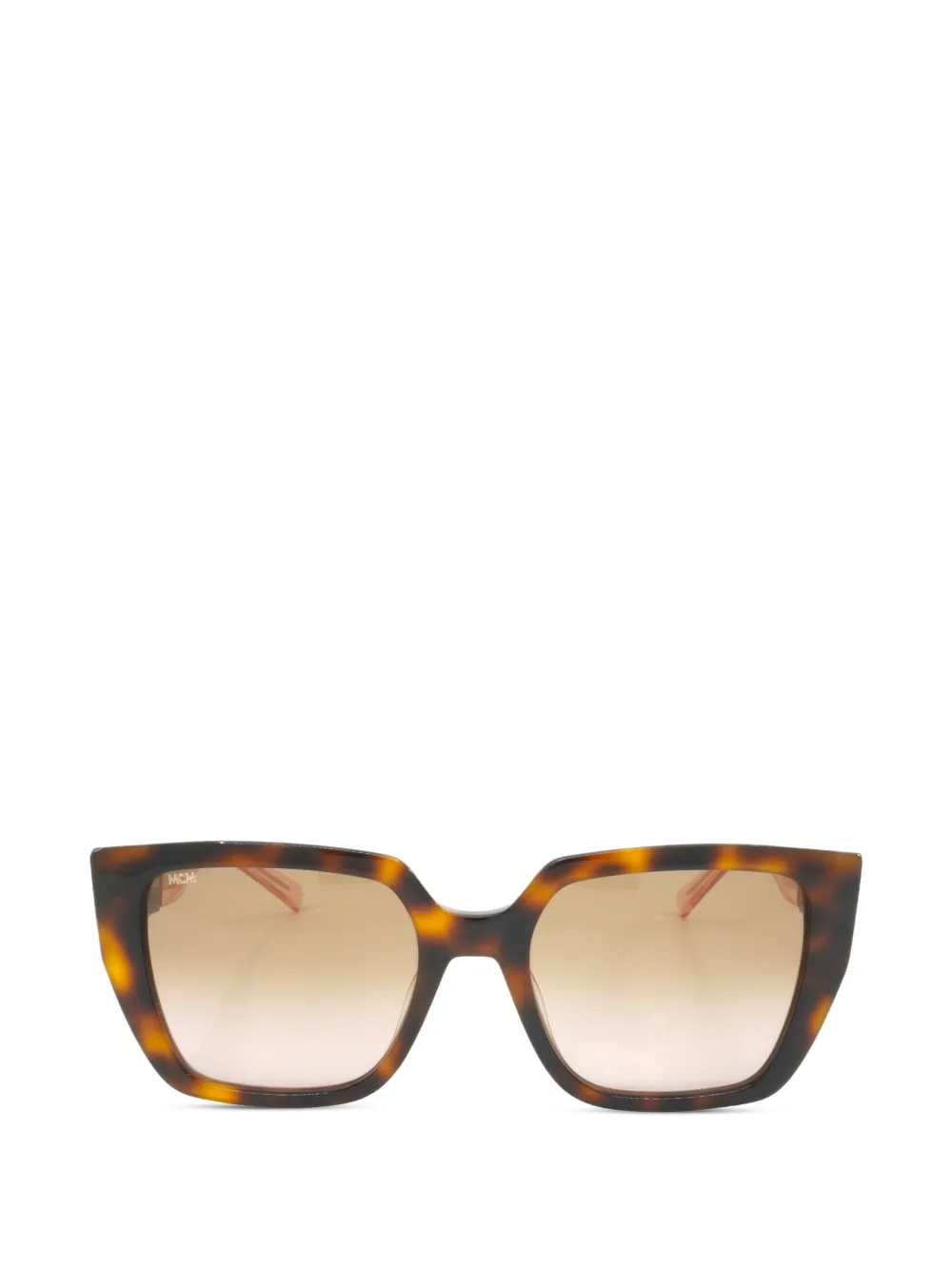 MCM tortoiseshell-effect geometric-frame sunglasses - Marrone