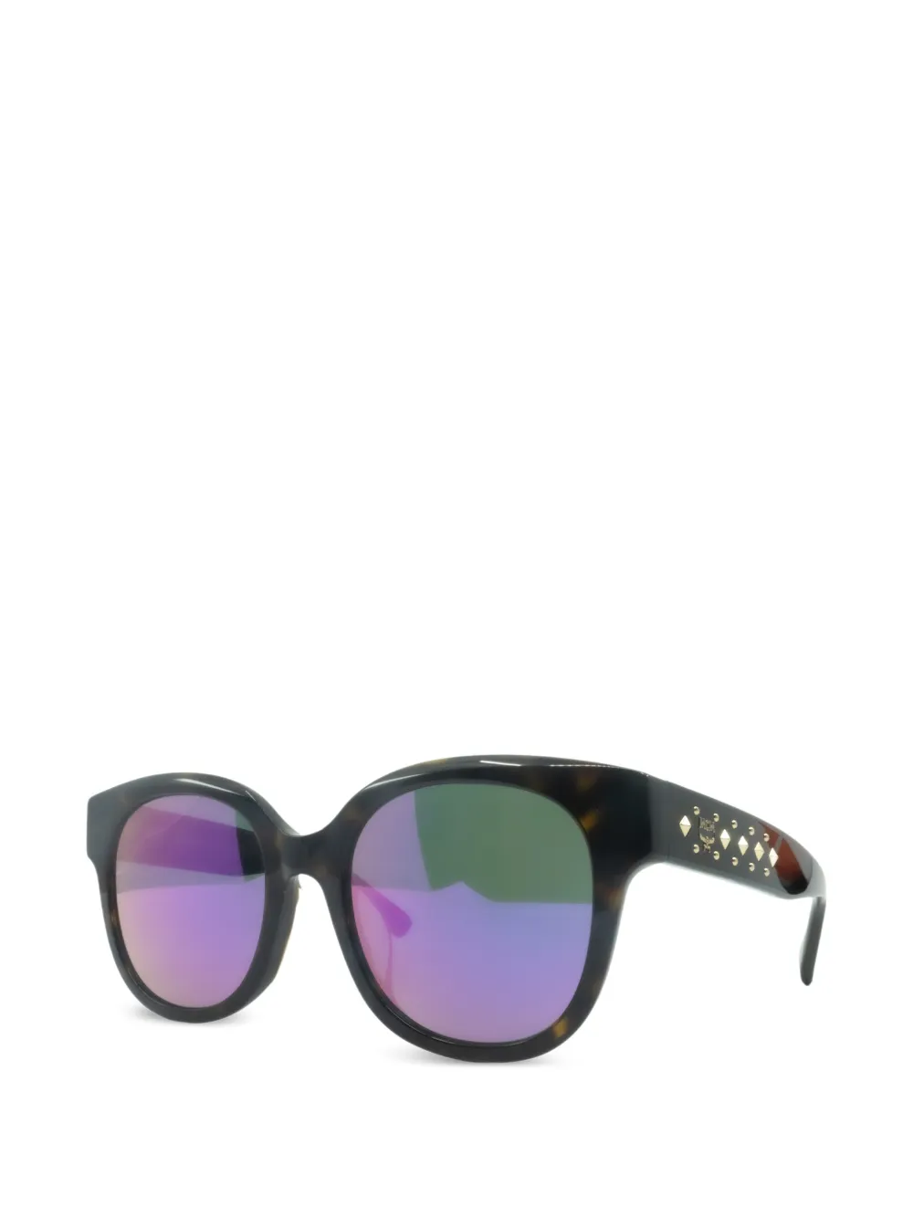 MCM studded cat-eye sunglasses - Marrone