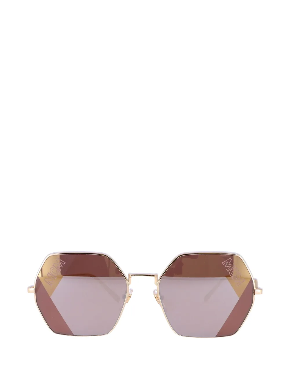 MCM hexagon-frame sunglasses - Gold