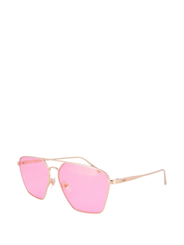 MCM rectangle-frame Sunglasses | Gold | FARFETCH display picture 1