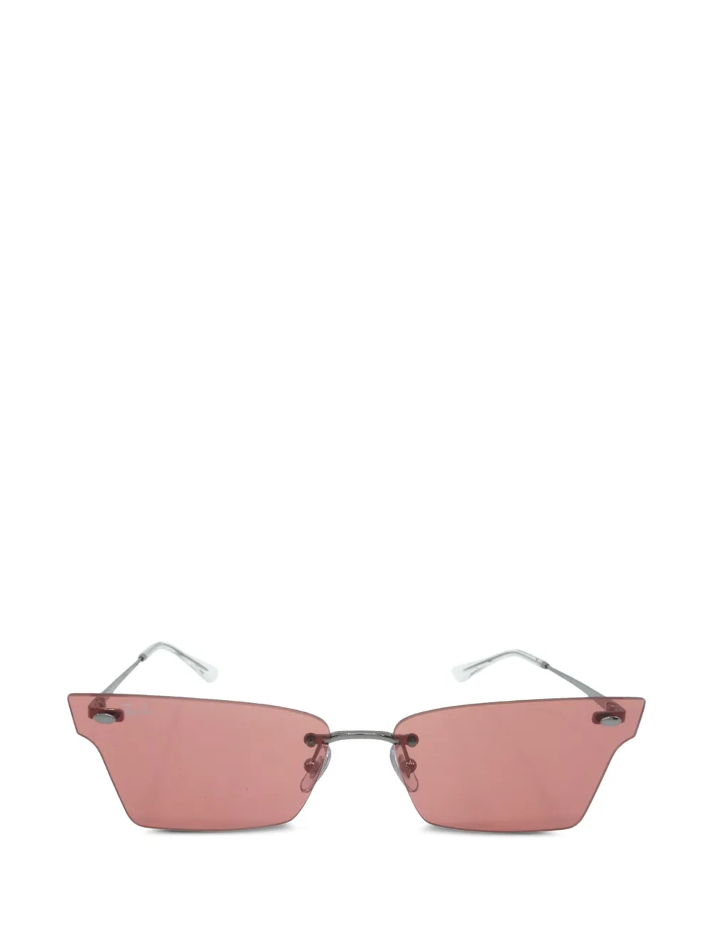 Ray-Ban Xime irregular-shape rimless sunglasses - Argento