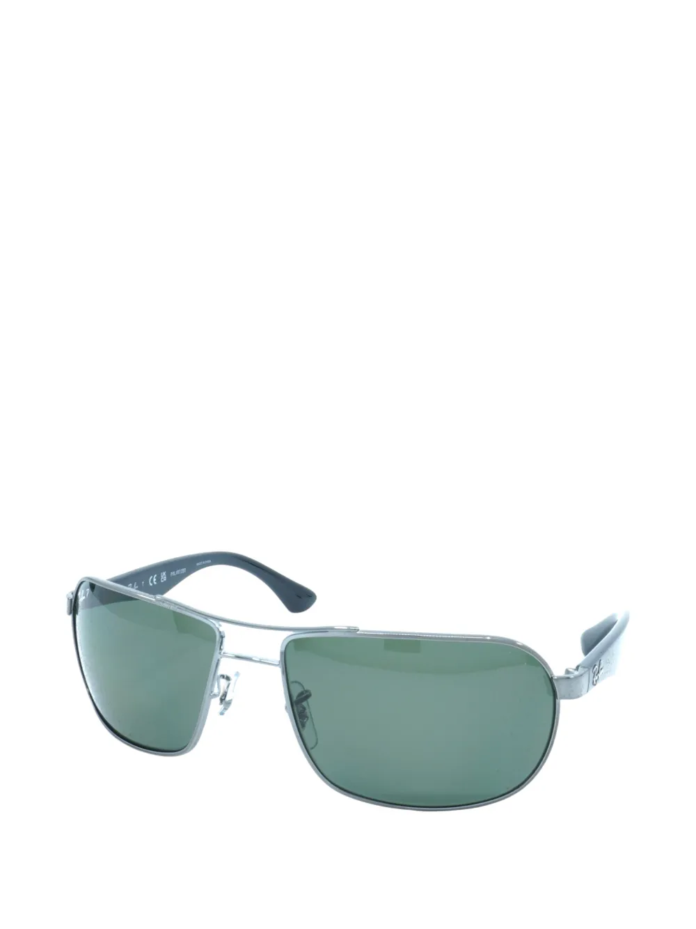 Ray-Ban Zonnebril met rechthoekig montuur Grijs