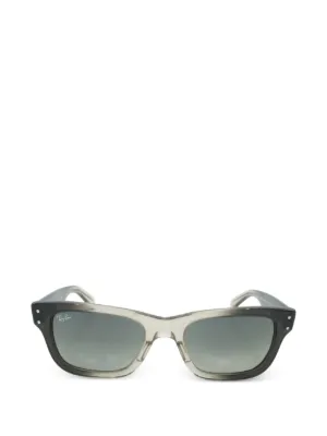 Ray-Ban ブラック スクエアサングラス グリーンレンズ Ray-Ban ブラック スクエアサングラス グリーンレンズ Ray-Ban