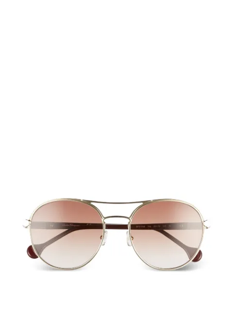 Ferragamo Eyewear double-bridge round-frame sunglasses