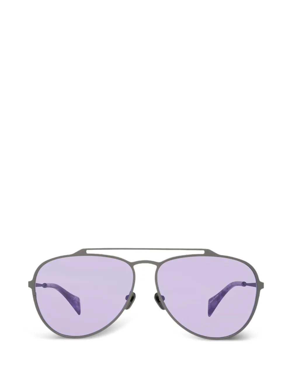 Discord Yohji Yamamoto double-bridge pilot-frame sunglasses - Grigio