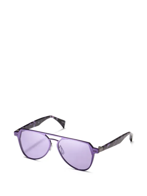 Discord Yohji Yamamoto geometric-frame double-bridge sunglasses