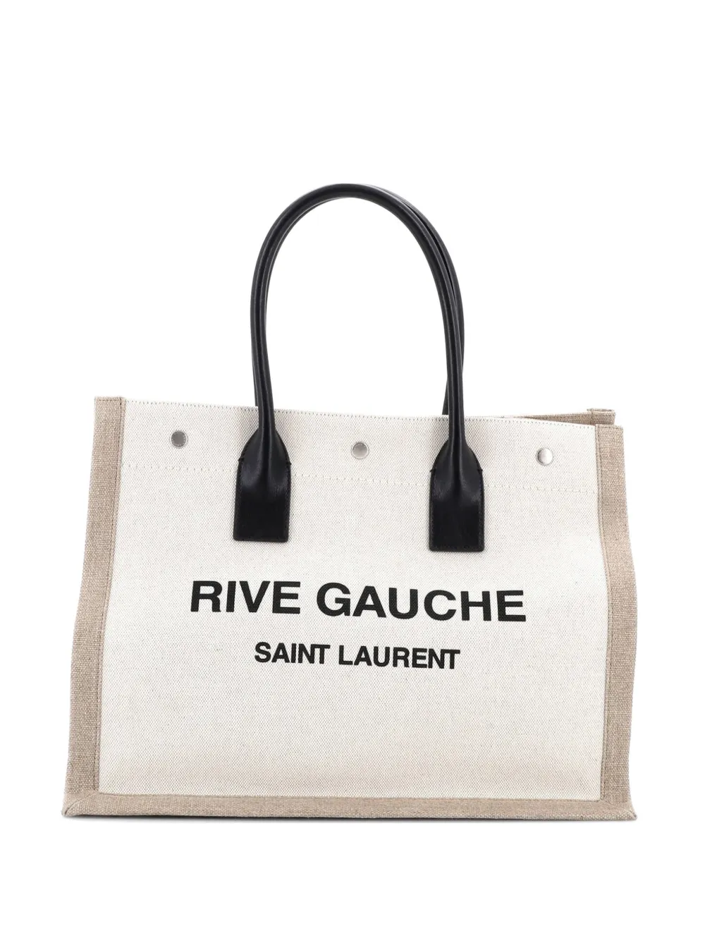 Saint Laurent Pre-Owned Borsa tote Rive Gauche piccola in tela - Toni neutri