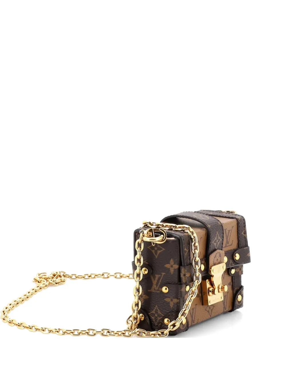 Louis Vuitton Pre-Owned Essential Trunk NM Reverse Monogram Canvas clutch bag - Marrone
