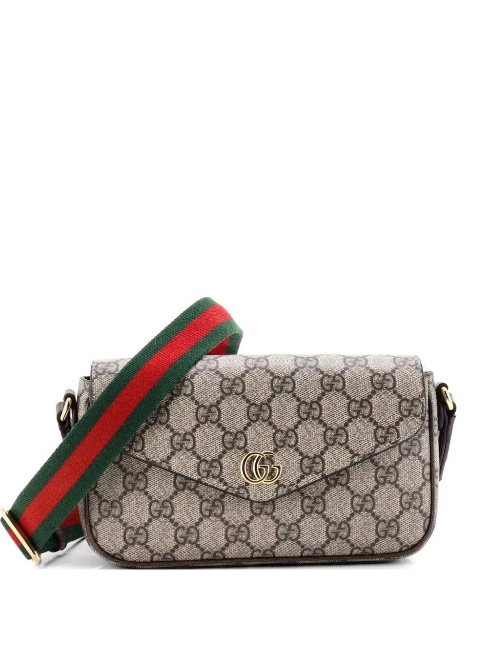 Gucci Pre-Owned Ophidia Envelope Flap GG Coated Canvas Mini shoulder bag - Braun