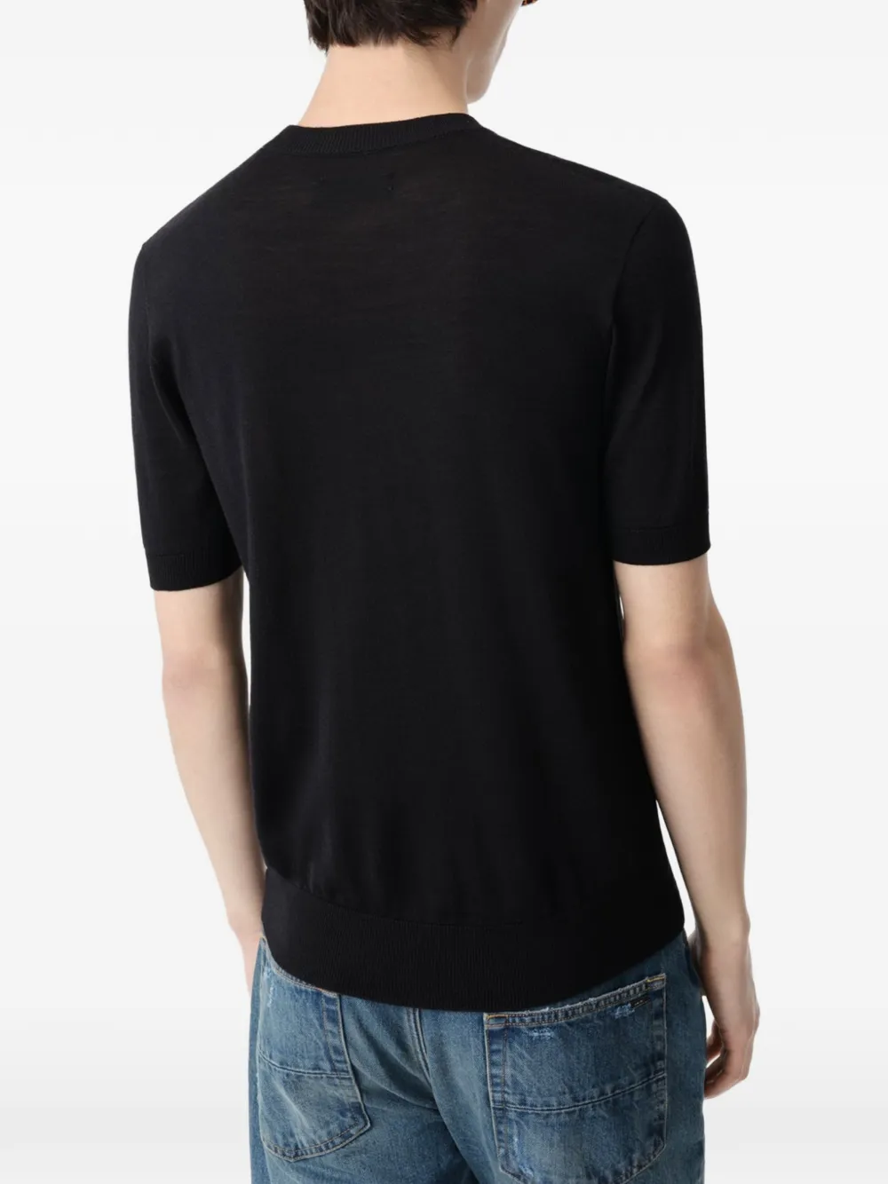AMIRI T-shirt met geborduurd logo Zwart