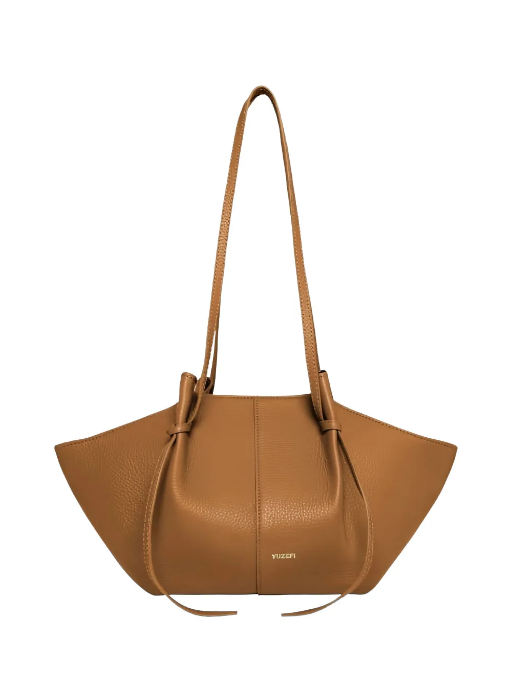 Yuzefi Mochi pebbled shoulder bag - Marrone