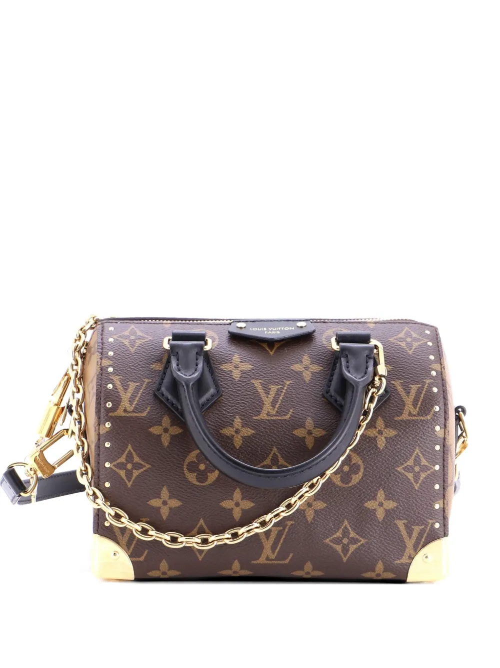 Louis Vuitton Pre-Owned Speedy Trunk Bag Reverse Monogram Canvas 20 satchel - Marrone