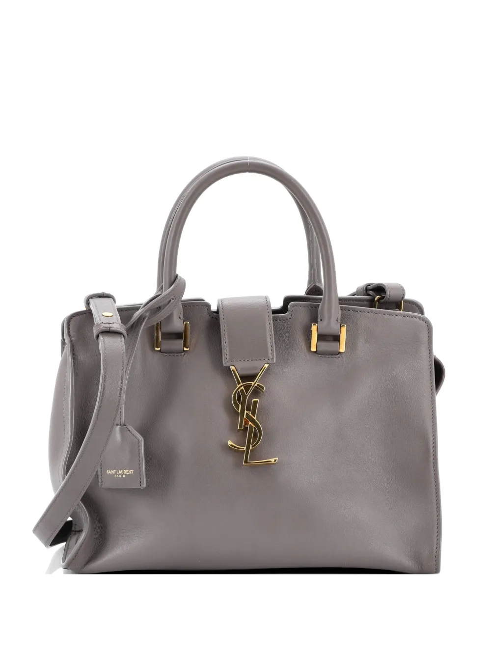 Saint Laurent Pre-Owned Monogram Cabas Leather Baby satchel - Grigio