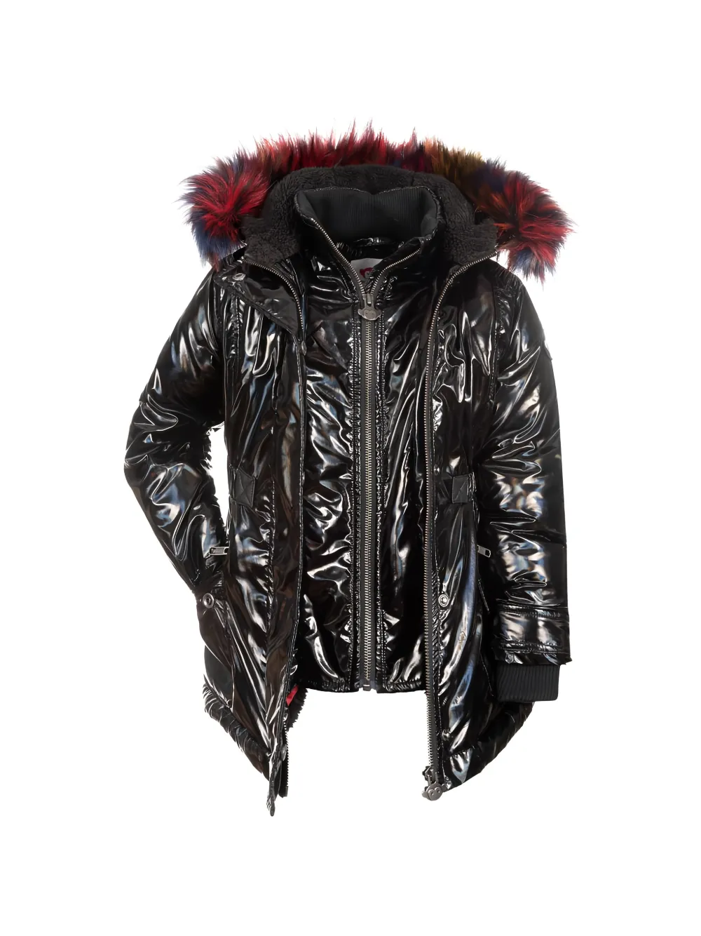 Appaman faux-fur trim puffer coat - Nero