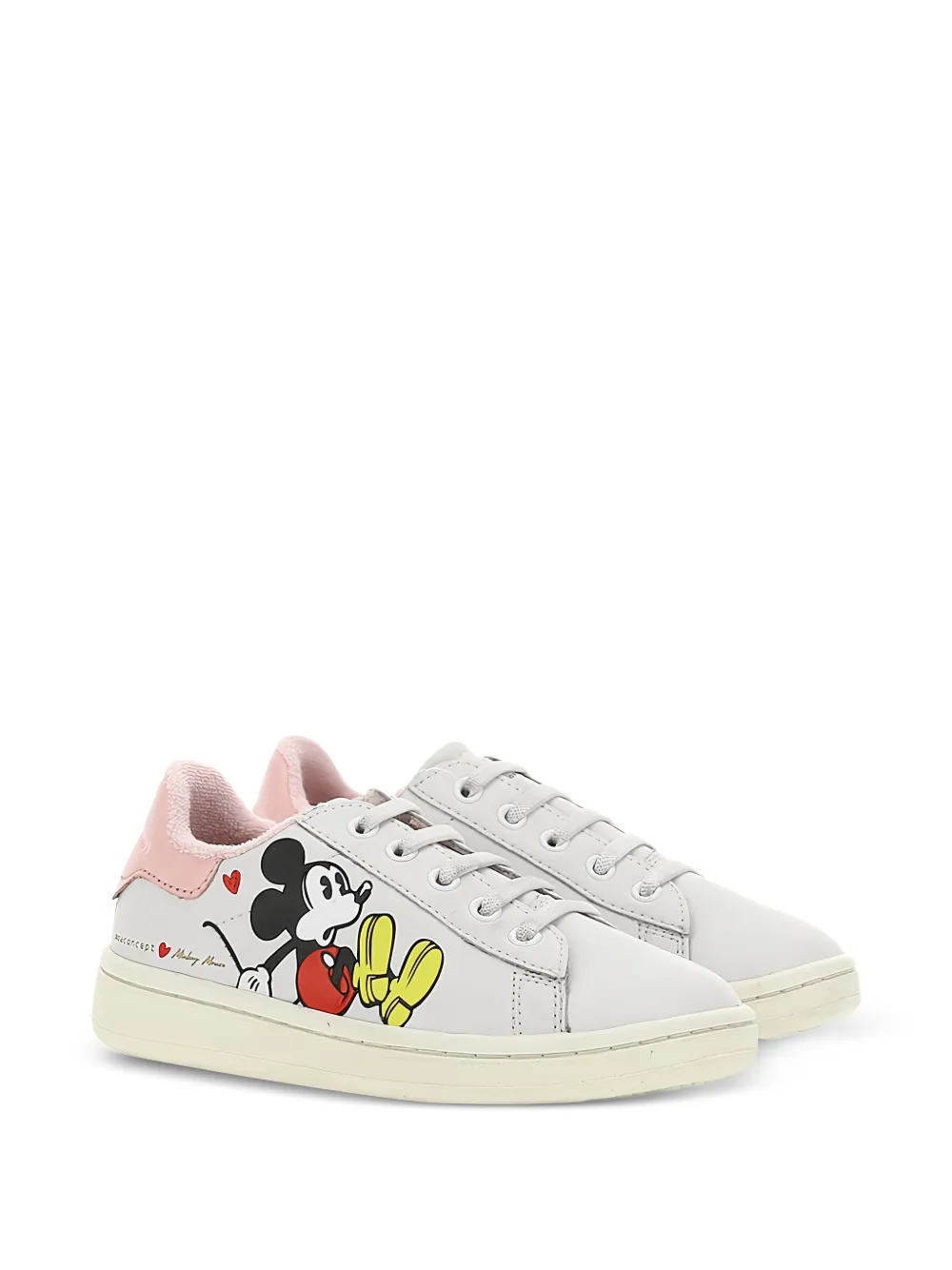 Master Of Arts Kids Mickey Mouse graphic-print sneakers - Bianco