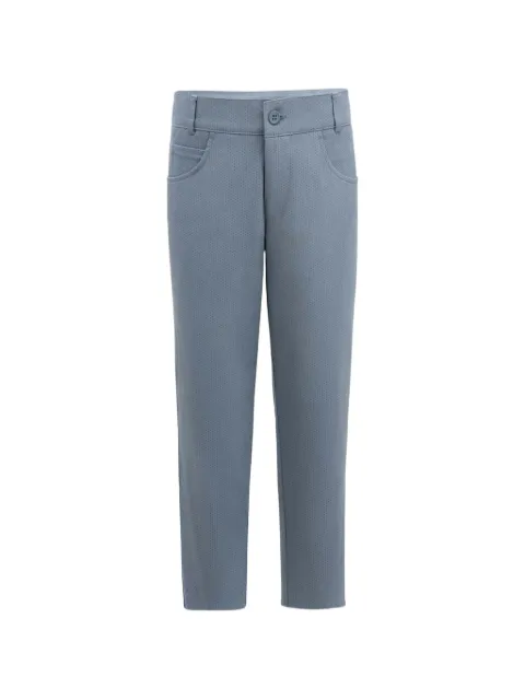 Moustache patterned cotton trousers