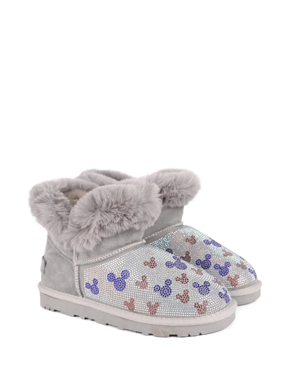 Master Of Arts Kids Mickey Mouse winter microstud boots - Grigio