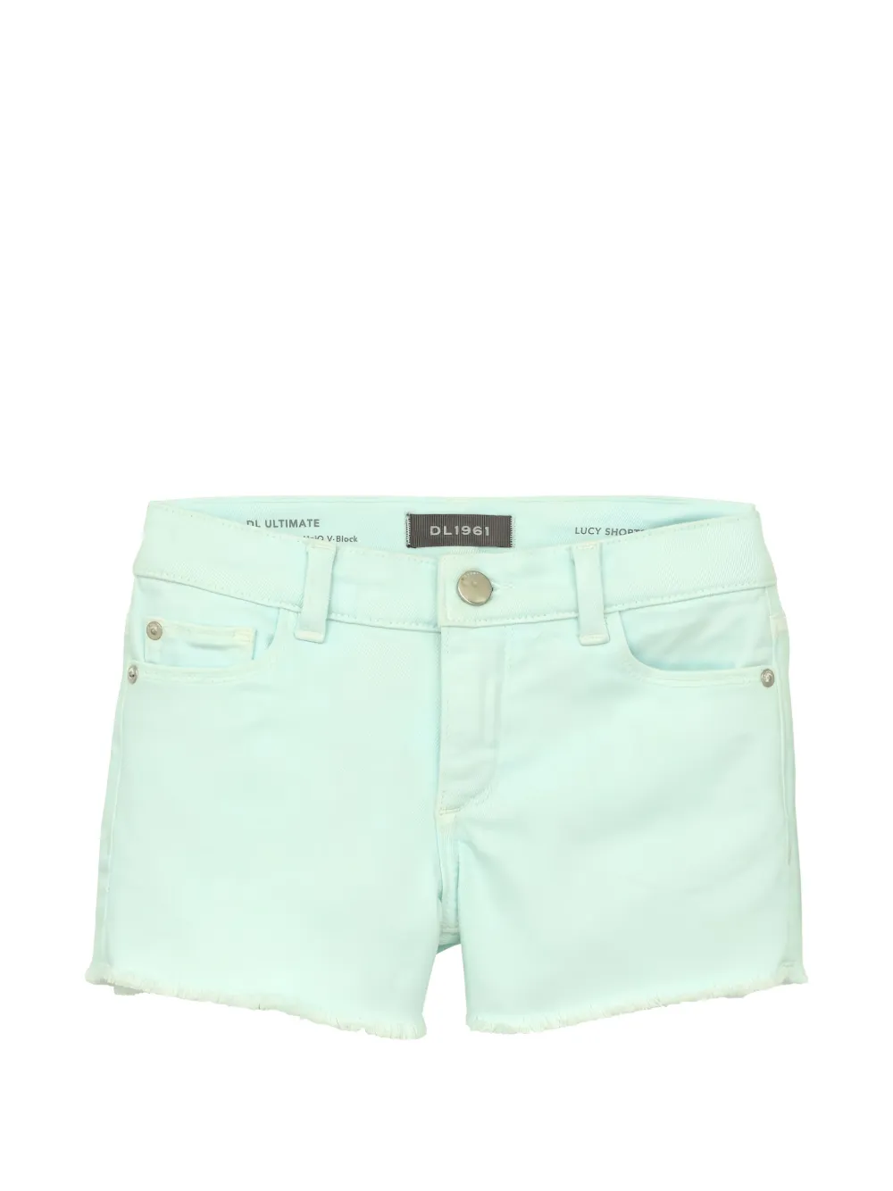 DL1961 KIDS Lucy frayed-hem shorts - Green