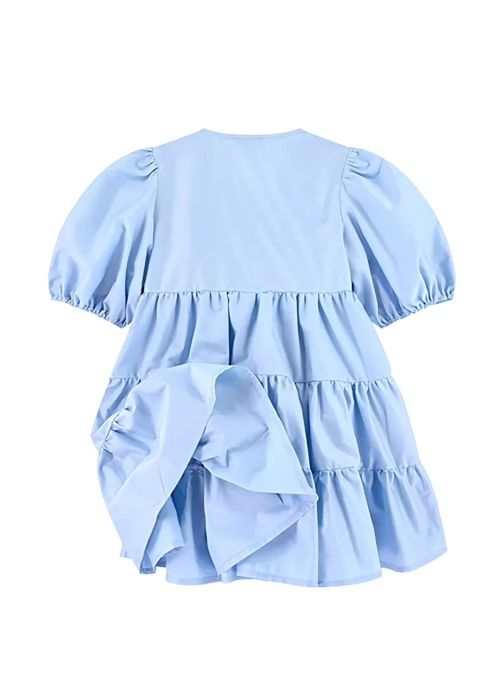 Il Gufo Gelaagde jurk met strikdetail Blauw