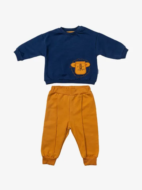 Andywawa lion-patch tracksuit set