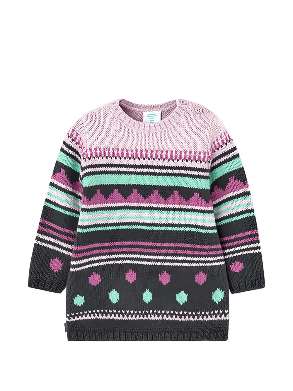 Boboli striped jacquard-knit dress - Pink