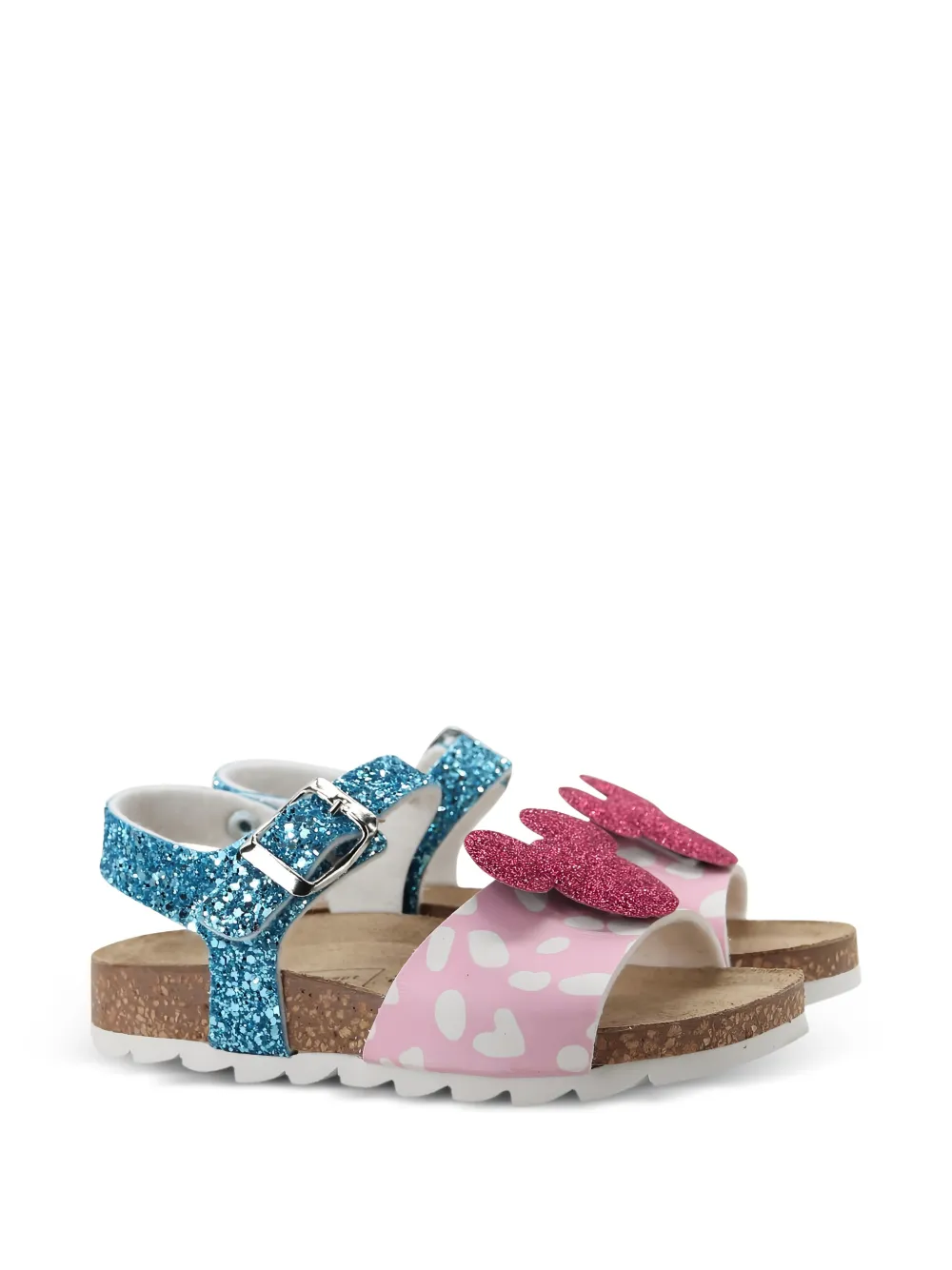 Master Of Arts Kids glitter-effect Minnie motif sandals - Blu