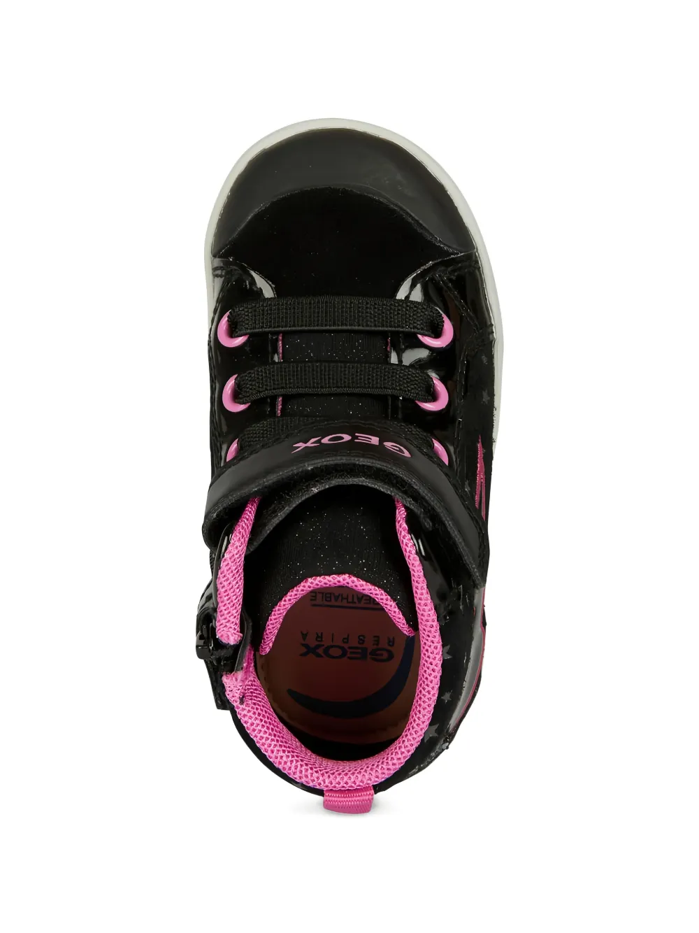 Geox Kids Kilwi Neon star-print sneakers Zwart