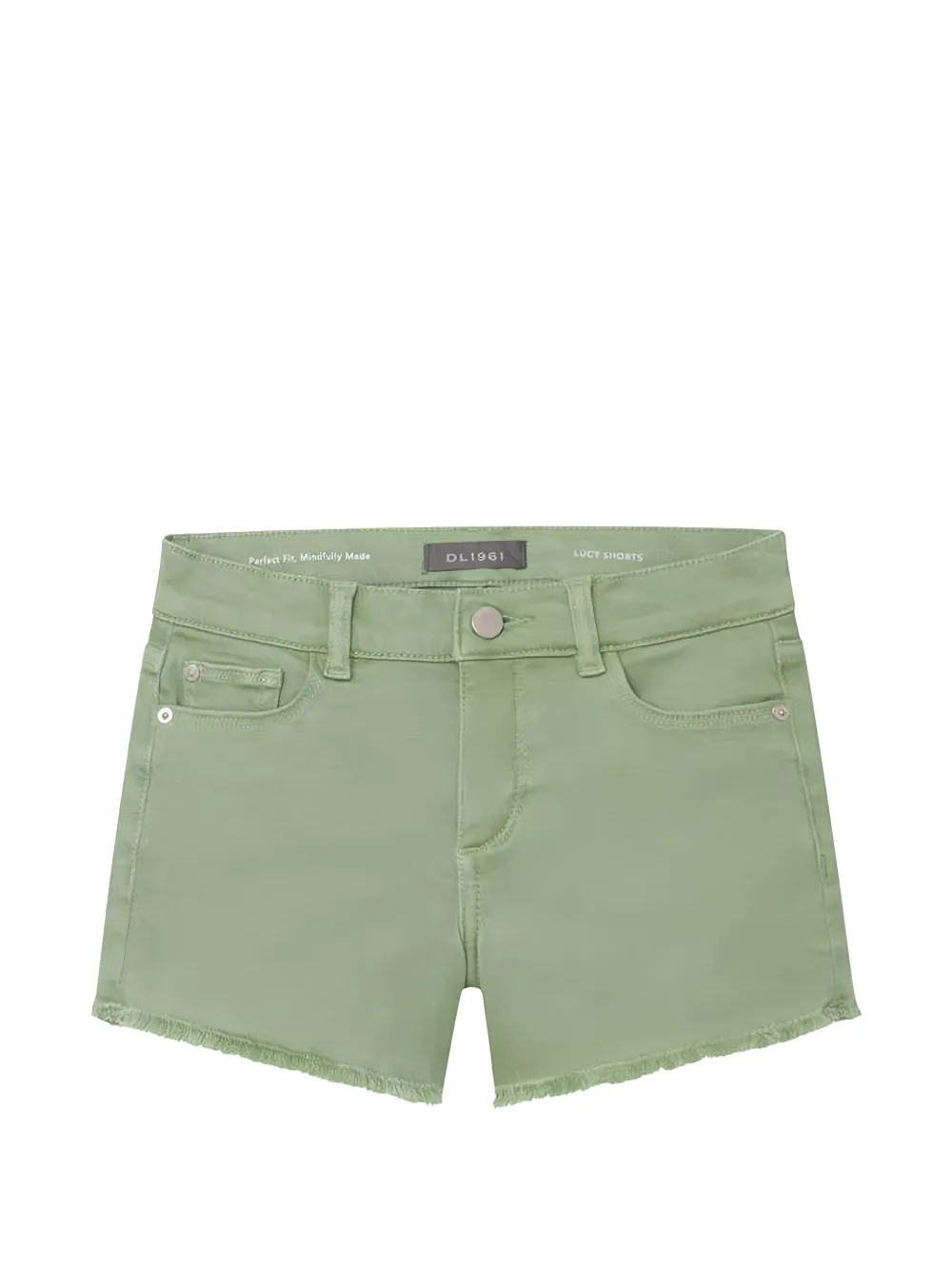 DL1961 KIDS Lucy frayed shorts - Green