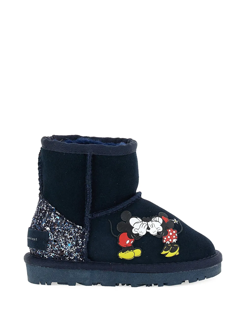 Master Of Arts Kids Mickey and Minnie glitter-panel boots Blauw
