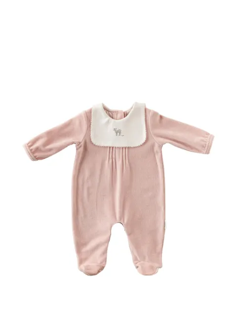 Andywawa deer-embroidered bib-detail babygrow