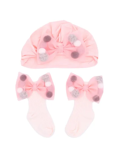 Mimi Tutu bow-embellished pom-pom gift set