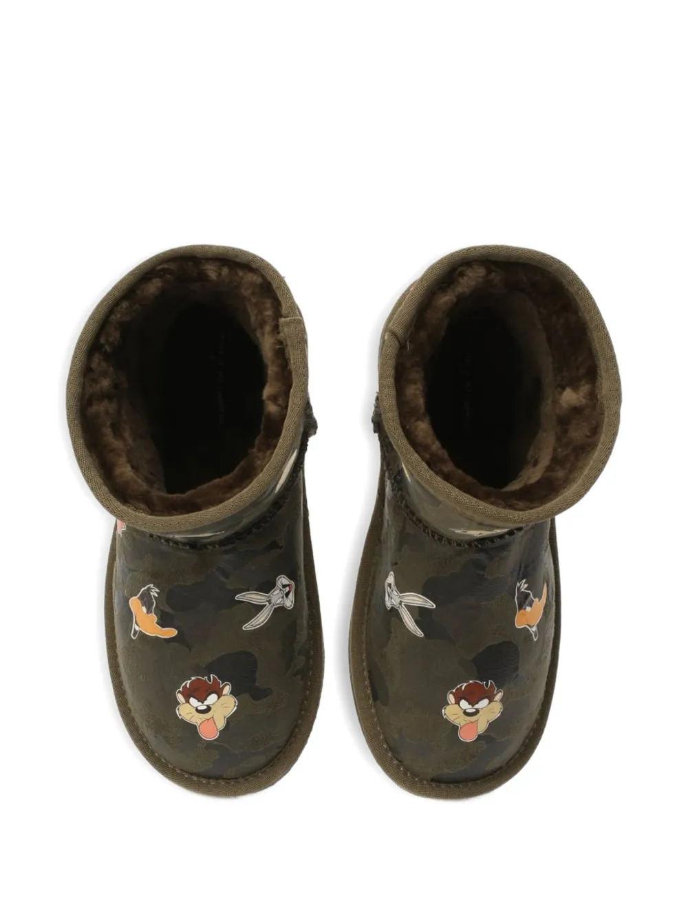 Master Of Arts Kids Looney Tunes camouflage-print boots Groen