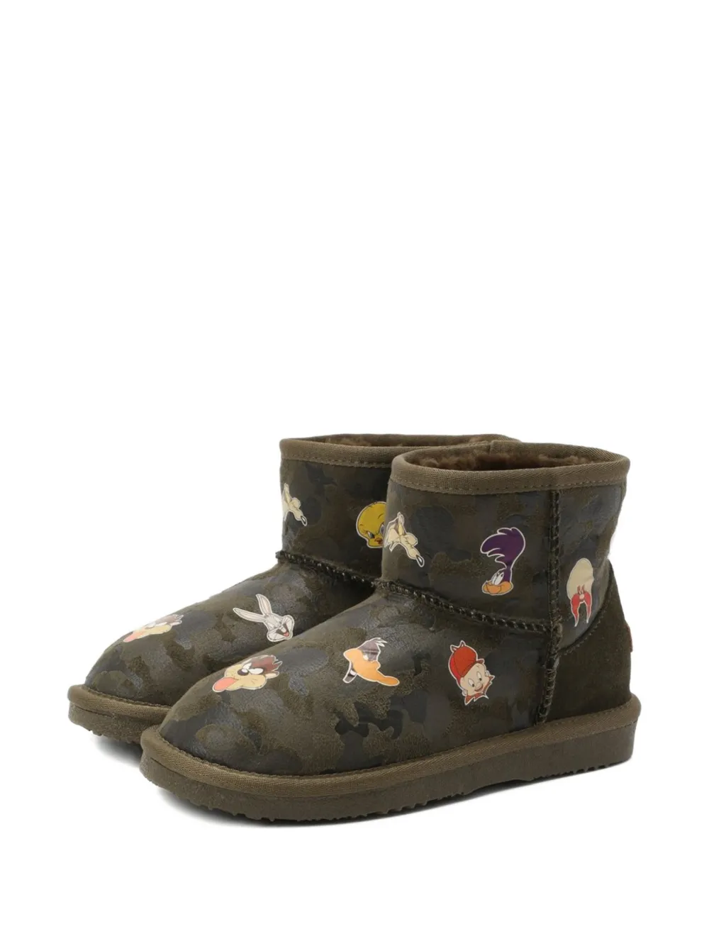 Master Of Arts Kids Looney Tunes camouflage-print boots - Verde